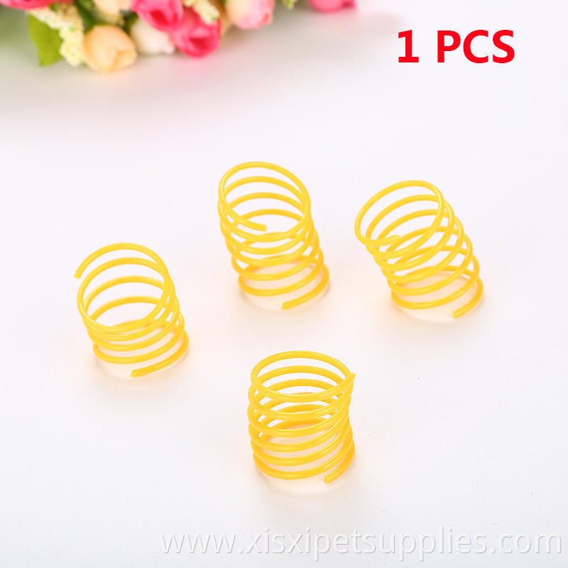 Durable Cat Colorful Plastic Spring Toys Pet Grinding Claws Toys